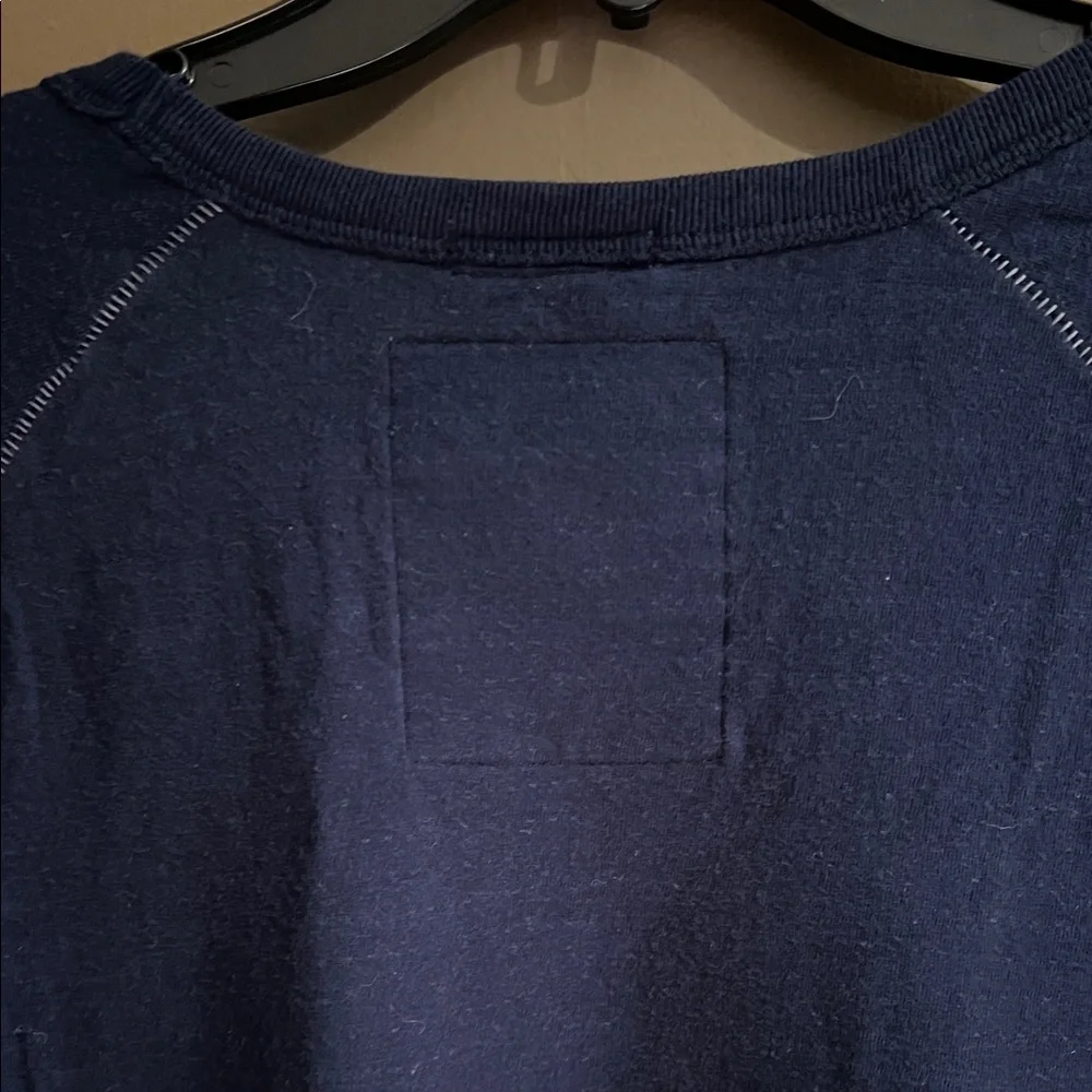 American Eagle Men’s Long Sleeved Graphic  1977 Shirt in Dark Blue Sz XXL